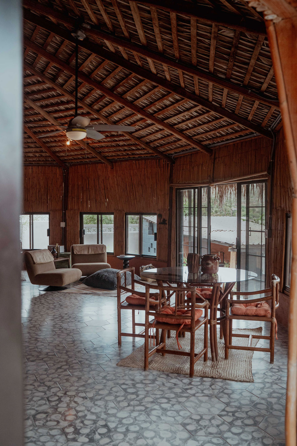 Main palapa — living and dining